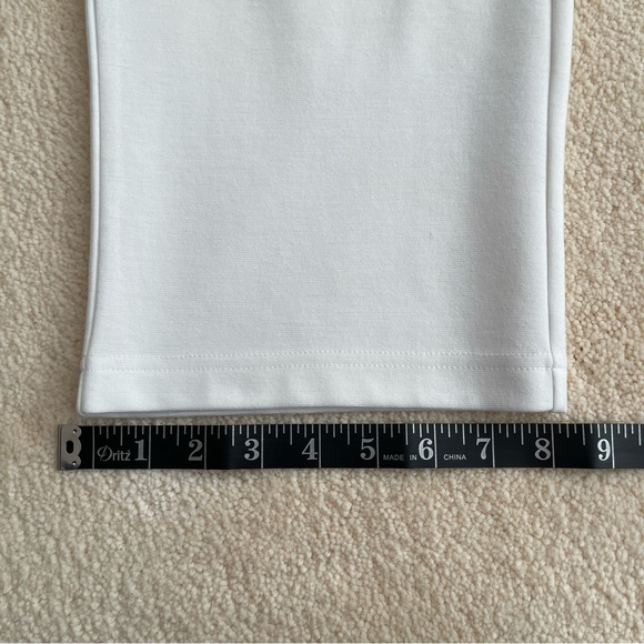 Elastic Waist Comfort Crop Pant With Pockets Size XS White - Picture 7 of 12